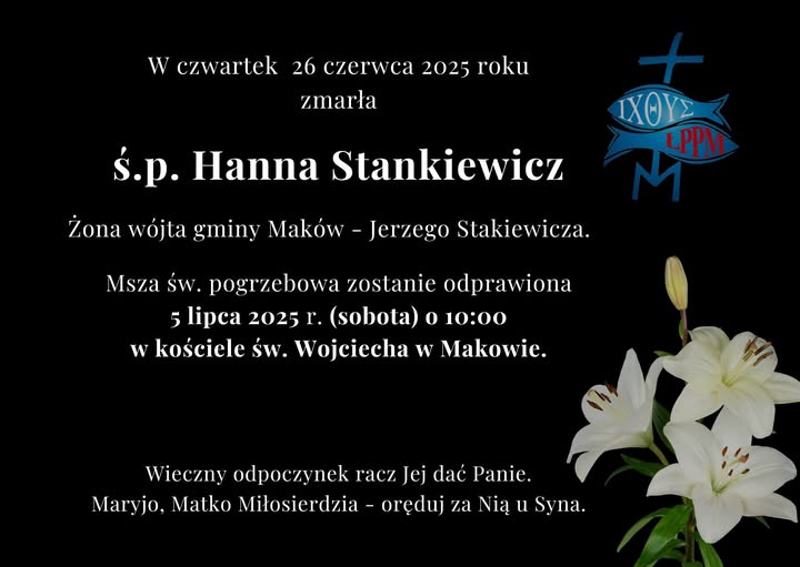 Zmarła śp. Hanna Stankiewicz